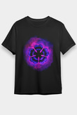 Black Clover Baskılı Unisex Siyah Tişört - Tshirt