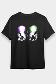 Black Clover Baskılı Unisex Siyah Tişört - Tshirt