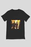Black Eyed Peas Baskılı Unisex Siyah V Yaka Tişört