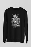 Black Jackal Baskılı Unisex Siyah Sweatshirt