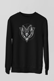 Black Jackal Baskılı Unisex Siyah Sweatshirt