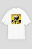 Black Label Society Baskılı Unisex Beyaz Oversize Tişört