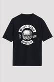 Black Label Society Baskılı Unisex Siyah Oversize Tişört