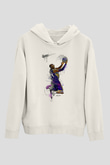 Black Mamba Baskılı Beyaz Unisex Kapüşonlu Sweatshirt