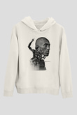 Black Mamba Baskılı Beyaz Unisex Kapüşonlu Sweatshirt