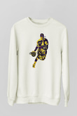 Black Mamba Baskılı Beyaz Unisex Sweatshirt