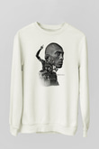 Black Mamba Baskılı Beyaz Unisex Sweatshirt