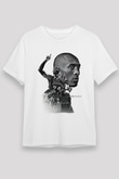 Black Mamba Baskılı Unisex Beyaz Tişört - Tshirt