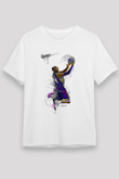 Black Mamba Baskılı Unisex Beyaz Tişört - Tshirt
