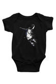Black Mamba Baskılı Unisex Siyah Bebek Body - Zıbın
