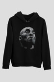 Black Mamba Baskılı Unisex Siyah Kapüşonlu Sweatshirt