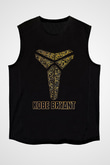 Black Mamba Baskılı Unisex Siyah Kolsuz Tişört - Tshirt