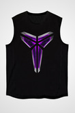 Black Mamba Baskılı Unisex Siyah Kolsuz Tişört - Tshirt