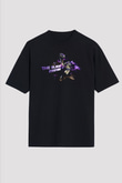 Black Mamba Baskılı Unisex Siyah Oversize Tişört - Tshirt