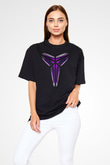 Black Mamba Baskılı Unisex Siyah Oversize Tişört - Tshirt