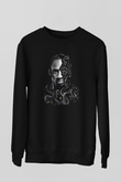 Black Mamba Baskılı Unisex Siyah Sweatshirt