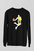 Black Mamba Baskılı Unisex Siyah Sweatshirt