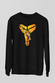 Black Mamba Baskılı Unisex Siyah Sweatshirt