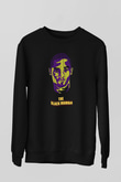 Black Mamba Baskılı Unisex Siyah Sweatshirt