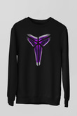 Black Mamba Baskılı Unisex Siyah Sweatshirt