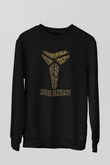Black Mamba Baskılı Unisex Siyah Sweatshirt