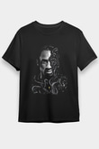 Black Mamba Baskılı Unisex Siyah Tişört - Tshirt