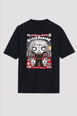 Black Parade Baskılı Unisex Siyah Oversize Tişört