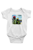 Black Sabbath Baskılı Unisex Beyaz Bebek Body - Zıbın
