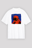 Black Sabbath Baskılı Unisex Beyaz Oversize Tişört