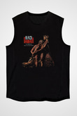 Black Sabbath Baskılı Unisex Siyah Kolsuz Tişört
