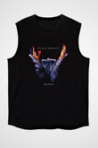 Black Sabbath Baskılı Unisex Siyah Kolsuz Tişört