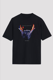 Black Sabbath Baskılı Unisex Siyah Oversize Tişört