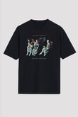 Black Sabbath Baskılı Unisex Siyah Oversize Tişört