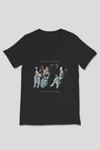 Black Sabbath Baskılı Unisex Siyah V Yaka Tişört