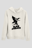 Black Sabbath Beyaz Unisex Kapüşonlu Sweatshirt