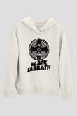 Black Sabbath Beyaz Unisex Kapüşonlu Sweatshirt
