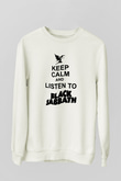 Black Sabbath Beyaz Unisex Sweatshirt
