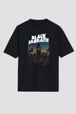 Black Sabbath Siyah Unisex Oversize Tişört T-Shirt