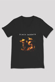 Black Sabbath Siyah Unisex V Yaka Tişört T-Shirt