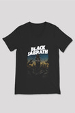 Black Sabbath Siyah Unisex V Yaka Tişört T-Shirt