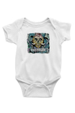 Black Tusk Baskılı Unisex Beyaz Bebek Body - Zıbın