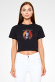 Black Veil Brides Baskılı Unisex Siyah Crop Top Tişört