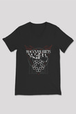 Black Veil Brides Siyah Unisex V Yaka Tişört T-Shirt