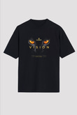 Blasterjaxx Baskılı Unisex Oversize Siyah Tişört