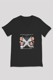 Blasterjaxx Baskılı Unisex Siyah V Yaka Tişört