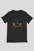Blasterjaxx Baskılı Unisex Siyah V Yaka Tişört