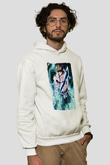 Bleach Baskılı Beyaz Unisex Hoodie