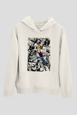 Bleach Baskılı Beyaz Unisex Hoodie