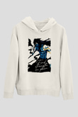 Bleach Baskılı Beyaz Unisex Hoodie