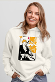 Bleach Baskılı Beyaz Unisex Hoodie
